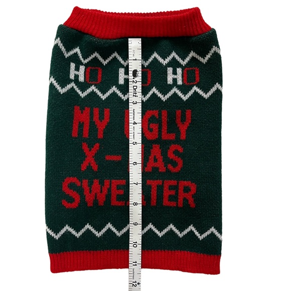 ⭐️ 4/$25 My Ugly X-Mas Sweater, Dog Fair Isle Christmas Pet Sweater, Size: Small - Picture 2 of 10